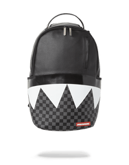 BLACK HALF CHECK SHARKS IN PARIS BACKPACK (ONE OF ONE)
