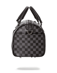 GREY CHECKERED SHARKS IN PARIS MINI DUFFLE