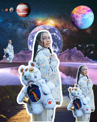 UFO SPACED OUT MONEYBEAR TEDDYBEAR BACKPACK