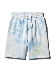 TIE DYE KNIT SHORTS (BLUE)