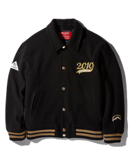 A.I.9 AFRICAN INTELLIGENCE GUILDED LEOPARD - SANDFLOWER COLLAB VARSITY JACKET