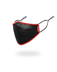 ADULT VERTICAL SHARK (BLACK) FORM-FITTING FACE MASK