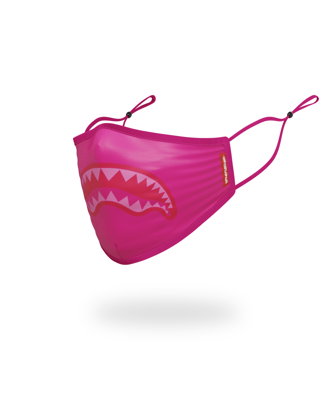 ADULT PINK SHARK FORM-FITTING FACE MASK