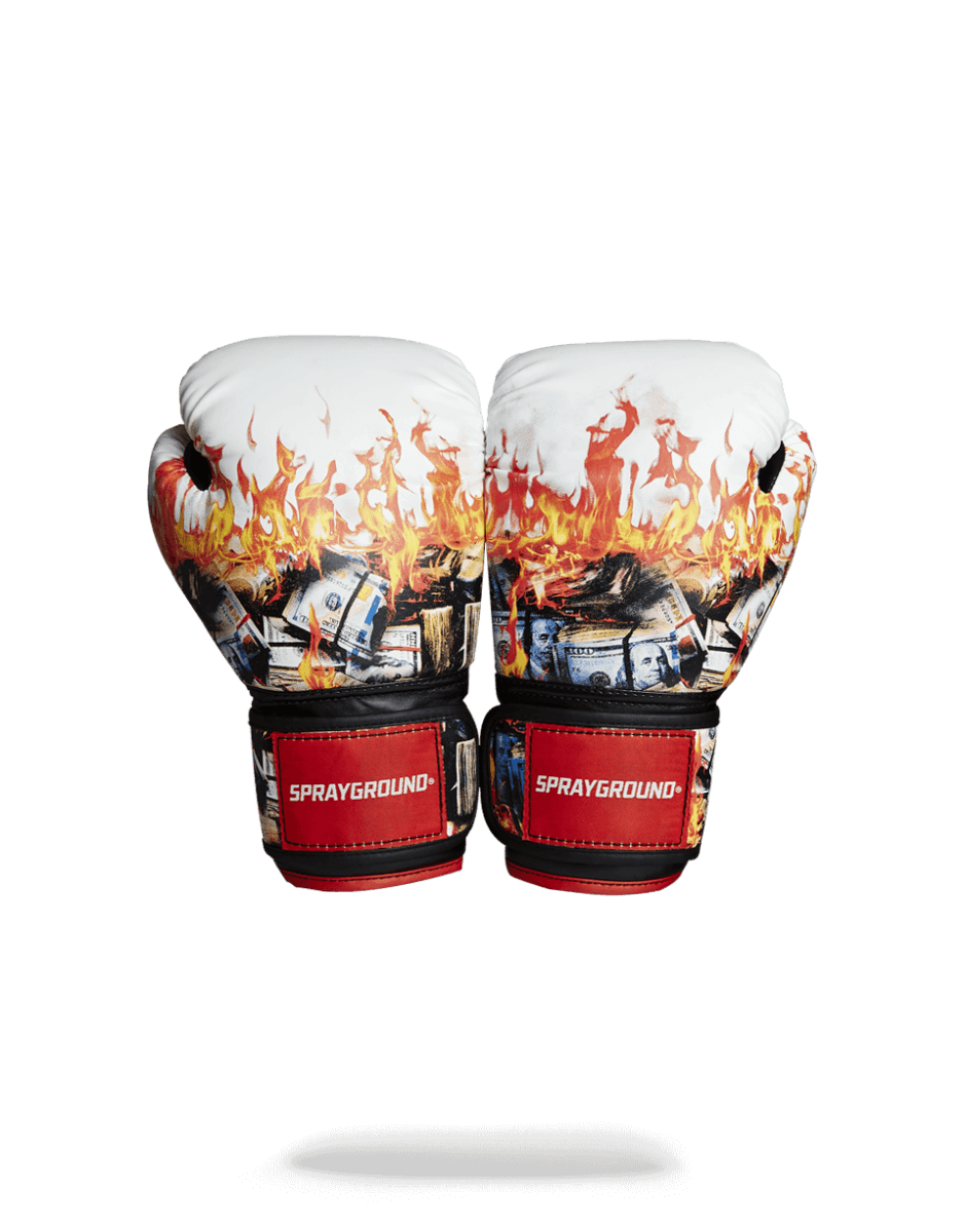 WHITE FIRE MONEY BOXING GLOVES