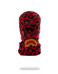 RED LEOPARD GOLD SHARK MOUTH SKI MASK