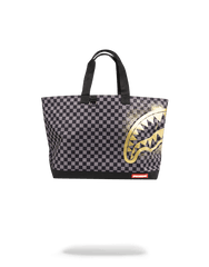 SHARKS IN PARIS GOLD STENCIL TOTE