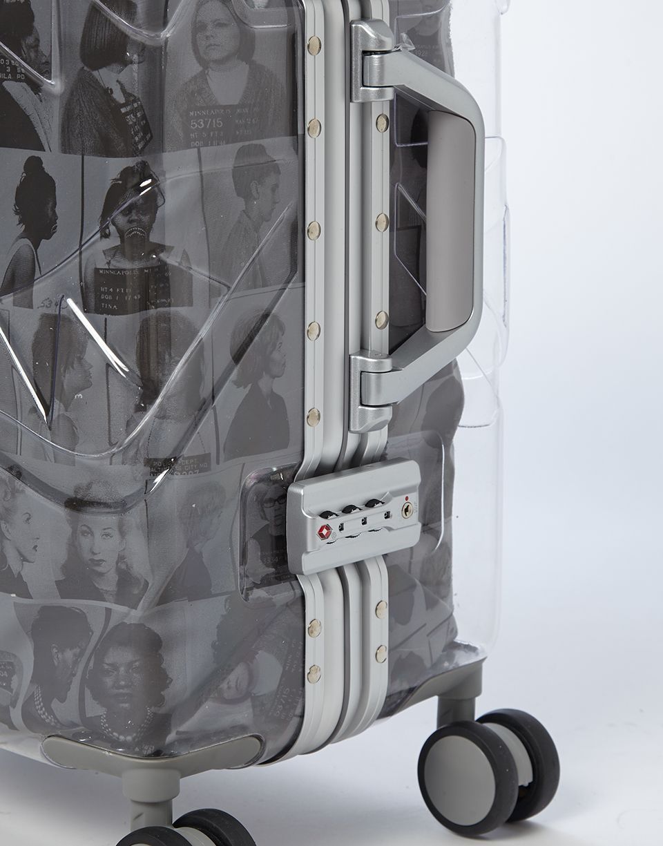 LAQUAN SMITH EMBOSSED CLEAR 3M CARRY-ON