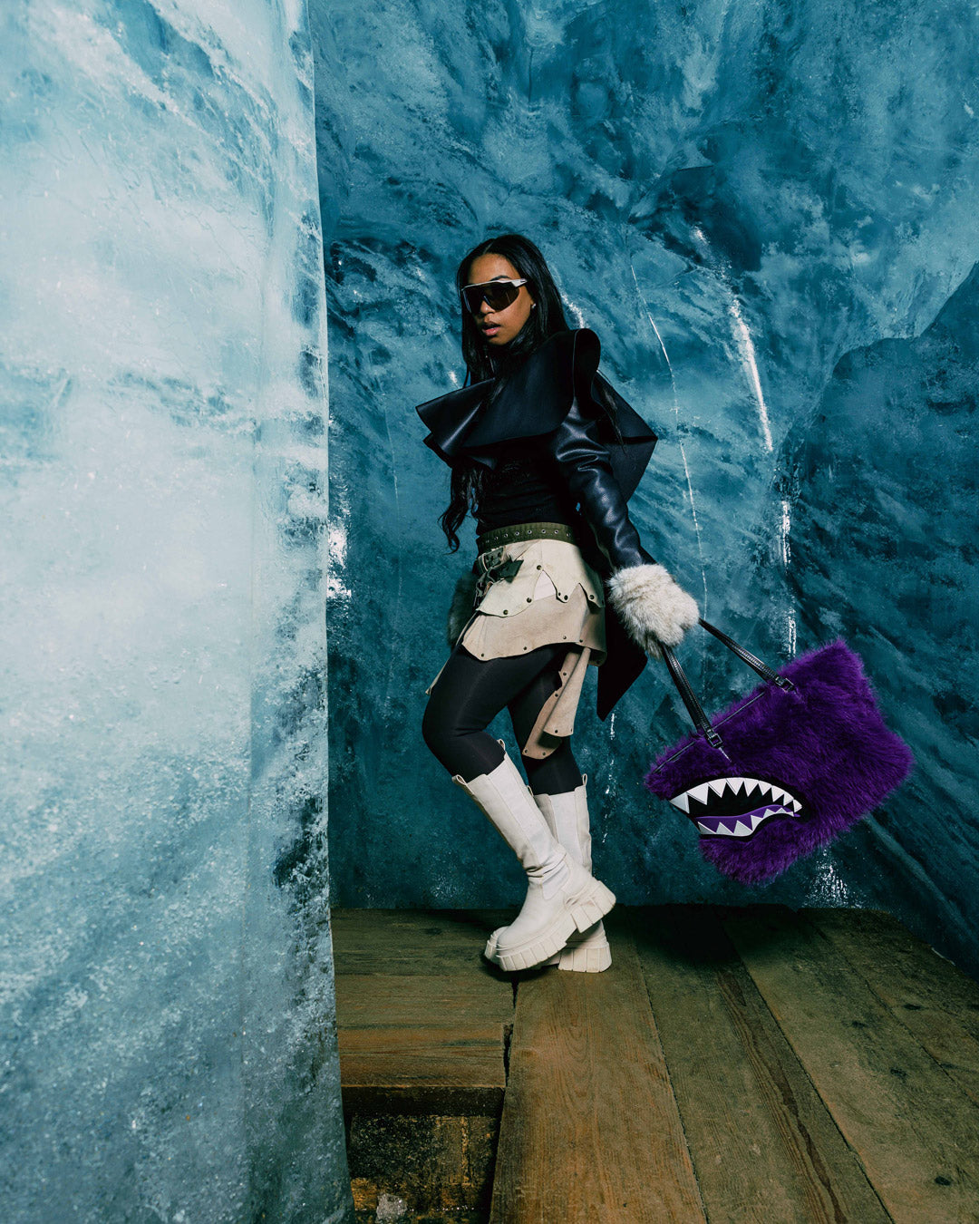 FURZILLA SHARK (PURP) TOTE
