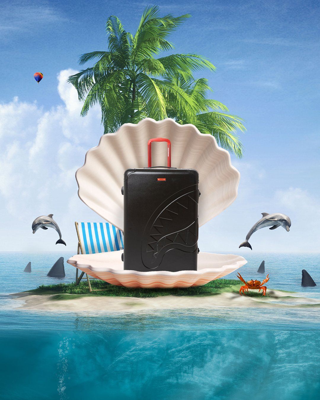 SHARKITECTURE MOLDED 2 PC LUGGAGE SET