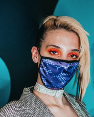 SHARK CHECK (BLUE) FACE MASK