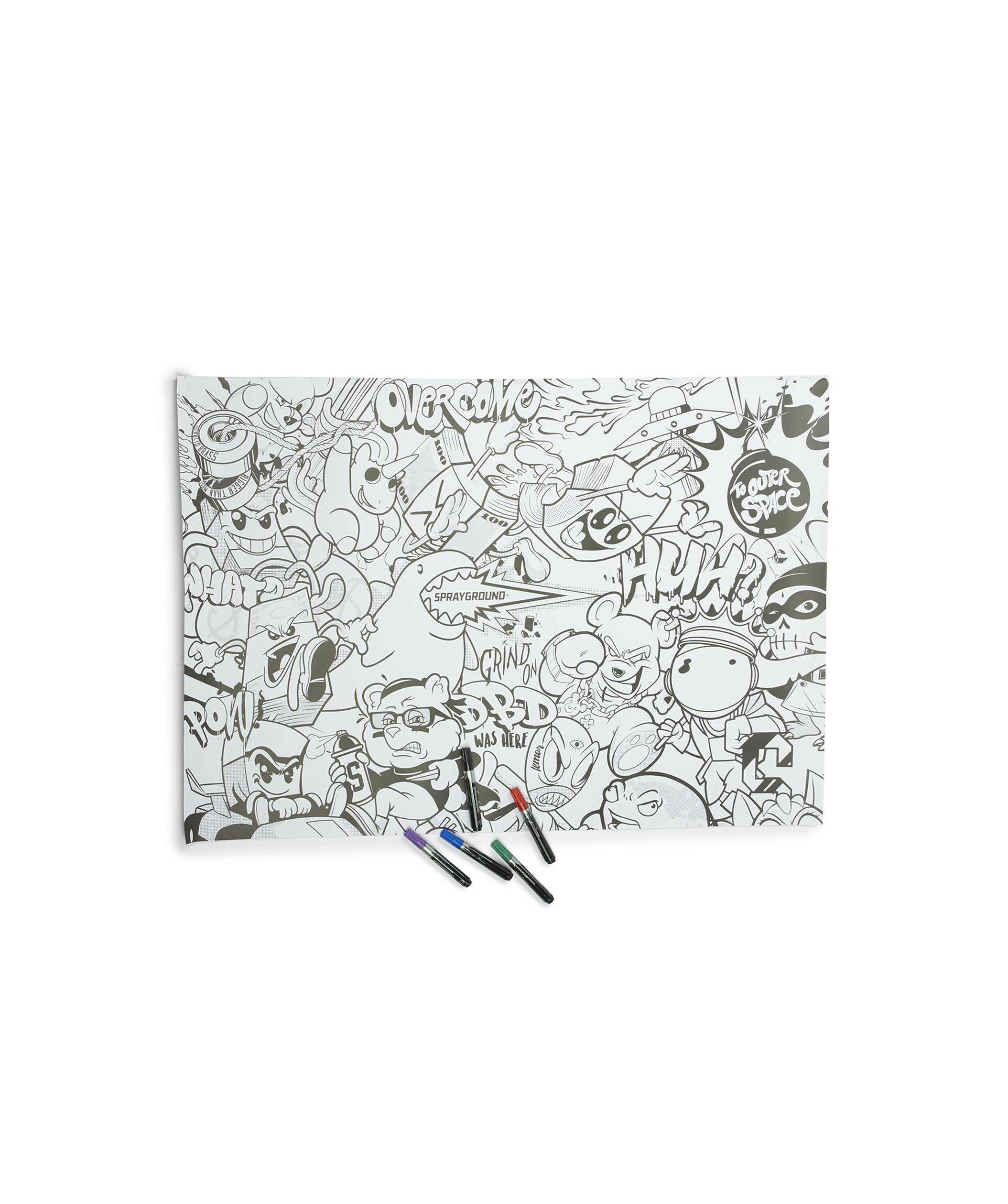 SPRAYGROUND HUGE COLORING POSTER 39"x27" & MARKERS INCLUDED