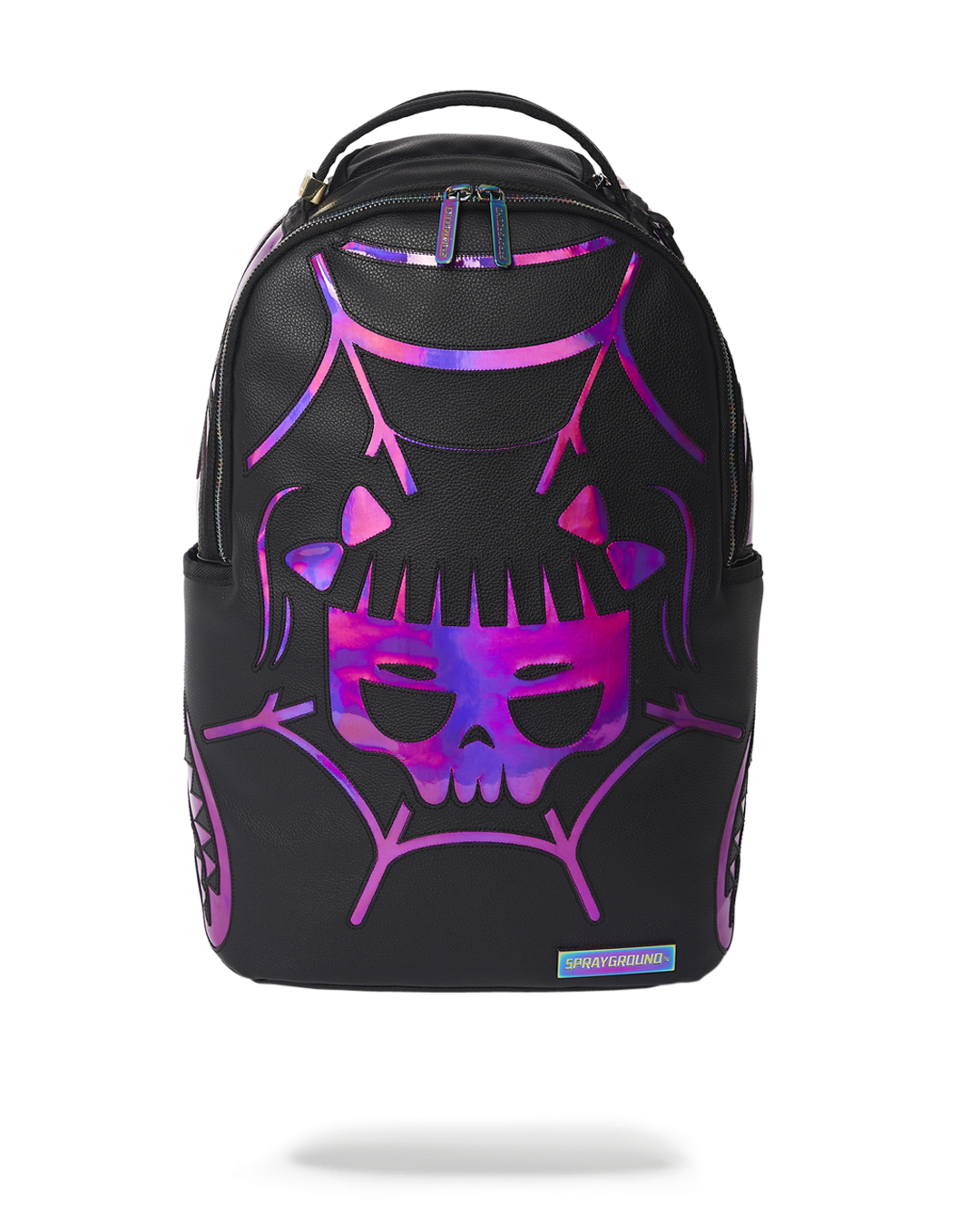 CAZZU IRIDESCENT CUT & SEW SPIDER SKULL SHARK BACKPACK (DLXV)