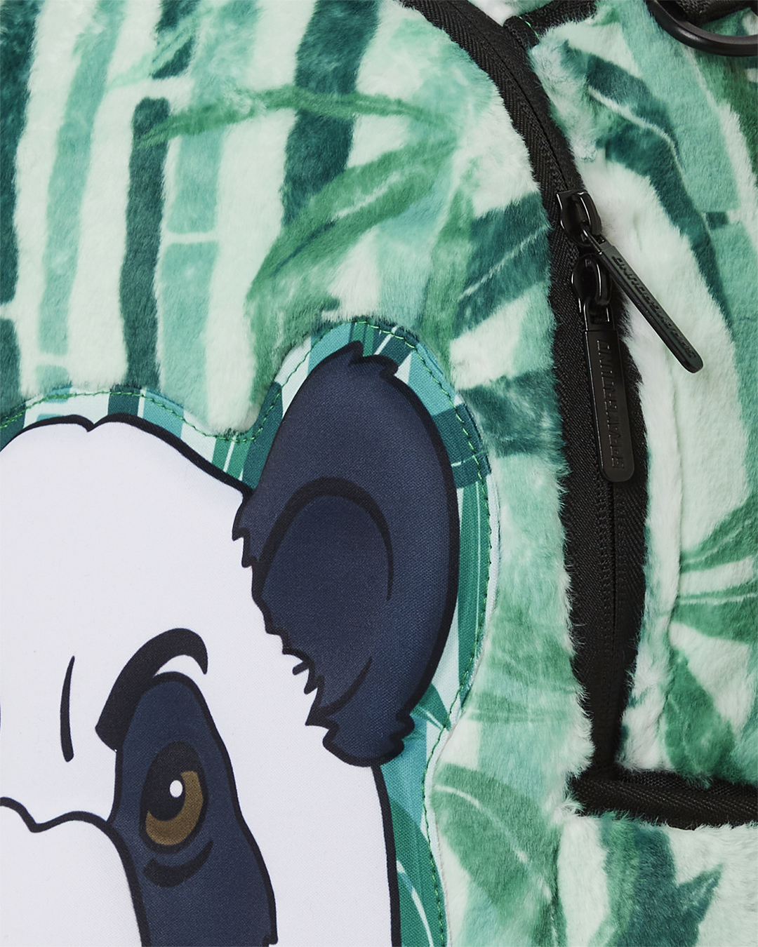 PANDA COZY VELOUR FUR BACKPACK