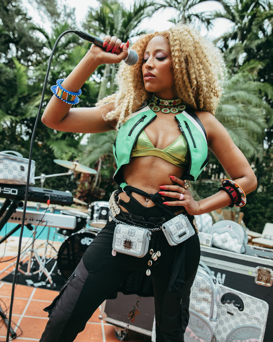 A.I.8 AFRICAN INTELLIGENCE BOOKED & BUSY CHARM WAISTBELT