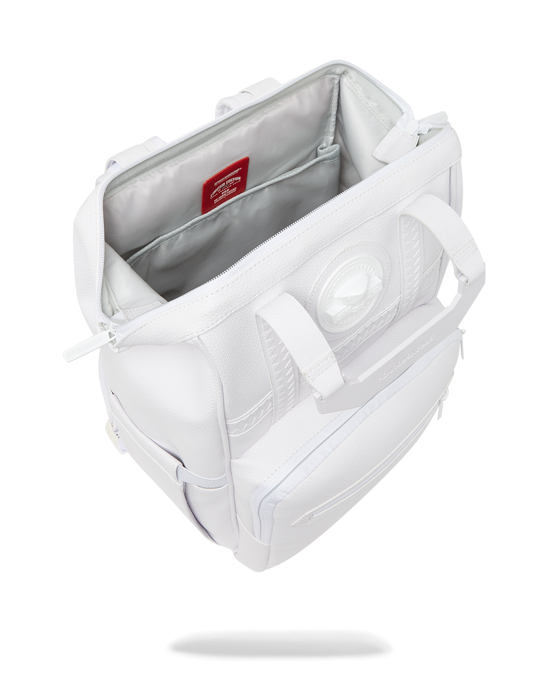 HEAVY METAL SHARK WHITE OUT BIZ TOP OPENER BACKPACK