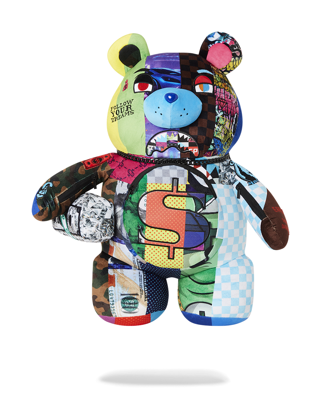 SHARK MASTERPIECES MONEYBEAR TEDDYBEAR BACKPACK