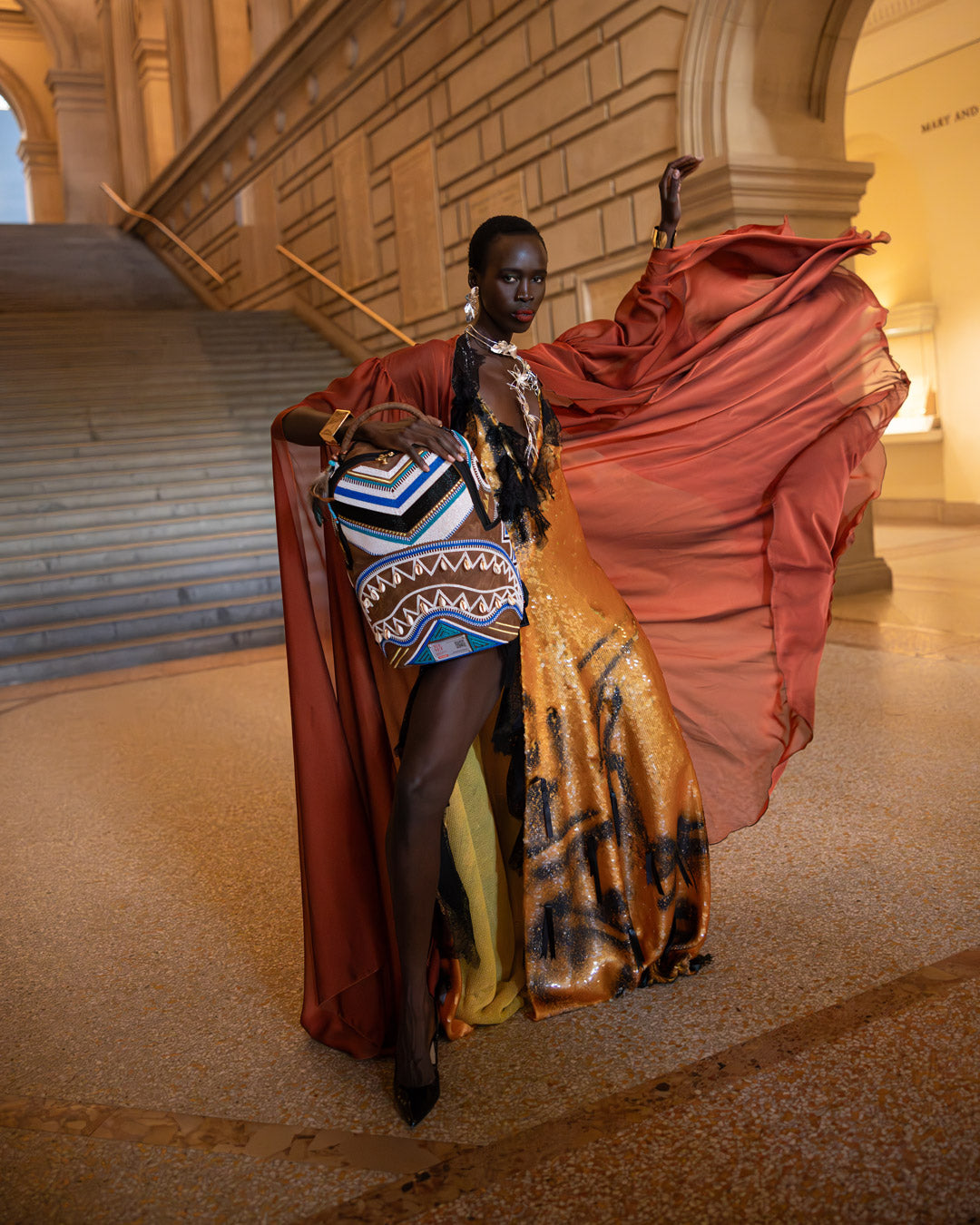 THE MET KUBA KINGDOM HEADDRESS BACKPACK