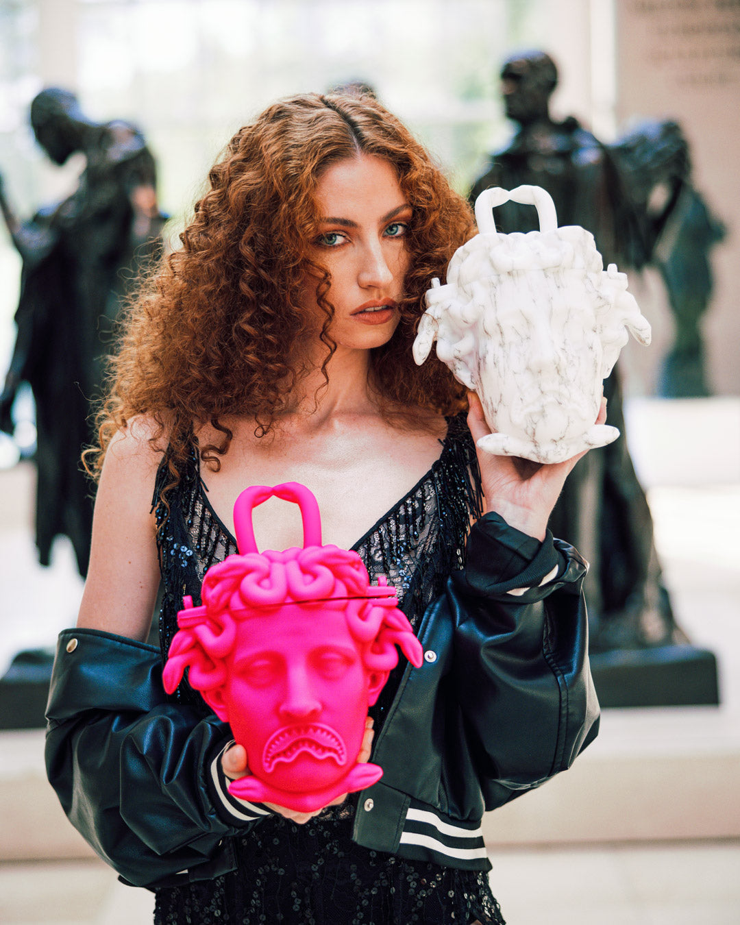 THE MET CANOVA MEDUSA HANDBAG (PINK)