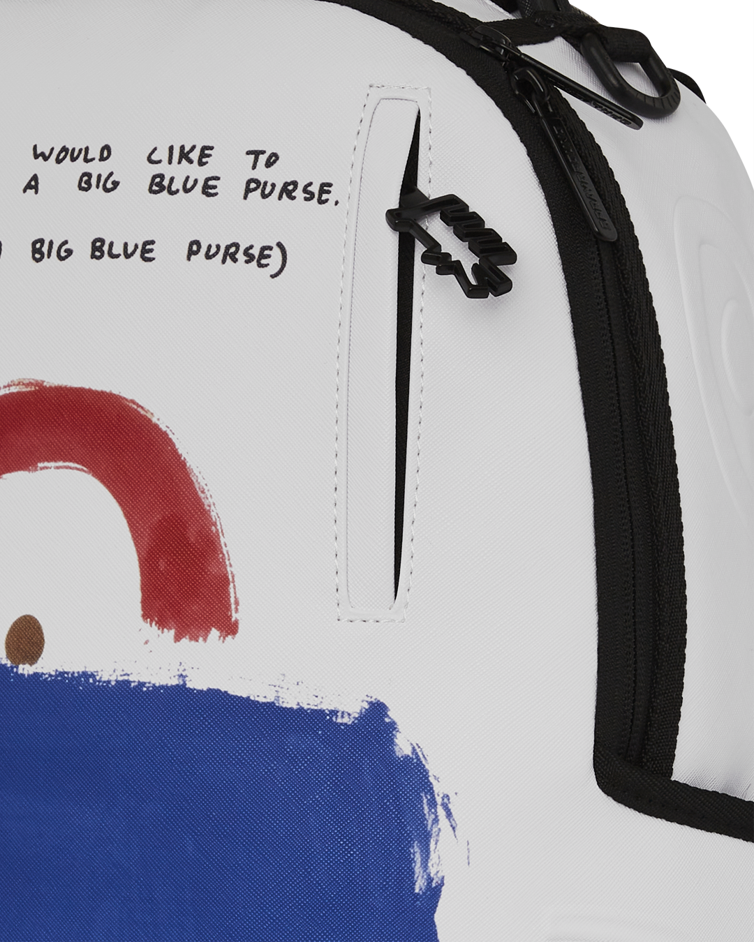 KEITH HARING BIG BLUE PURSE ART BACKPACK