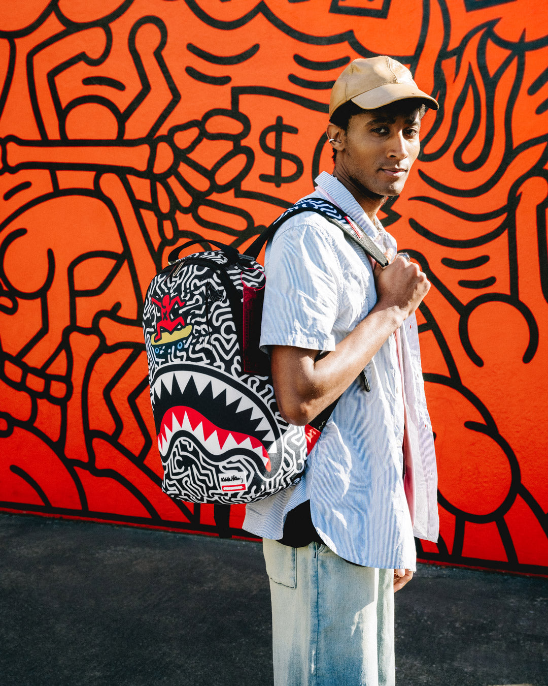 KEITH HARING SKATER SHARK DLXSR BACKPACK