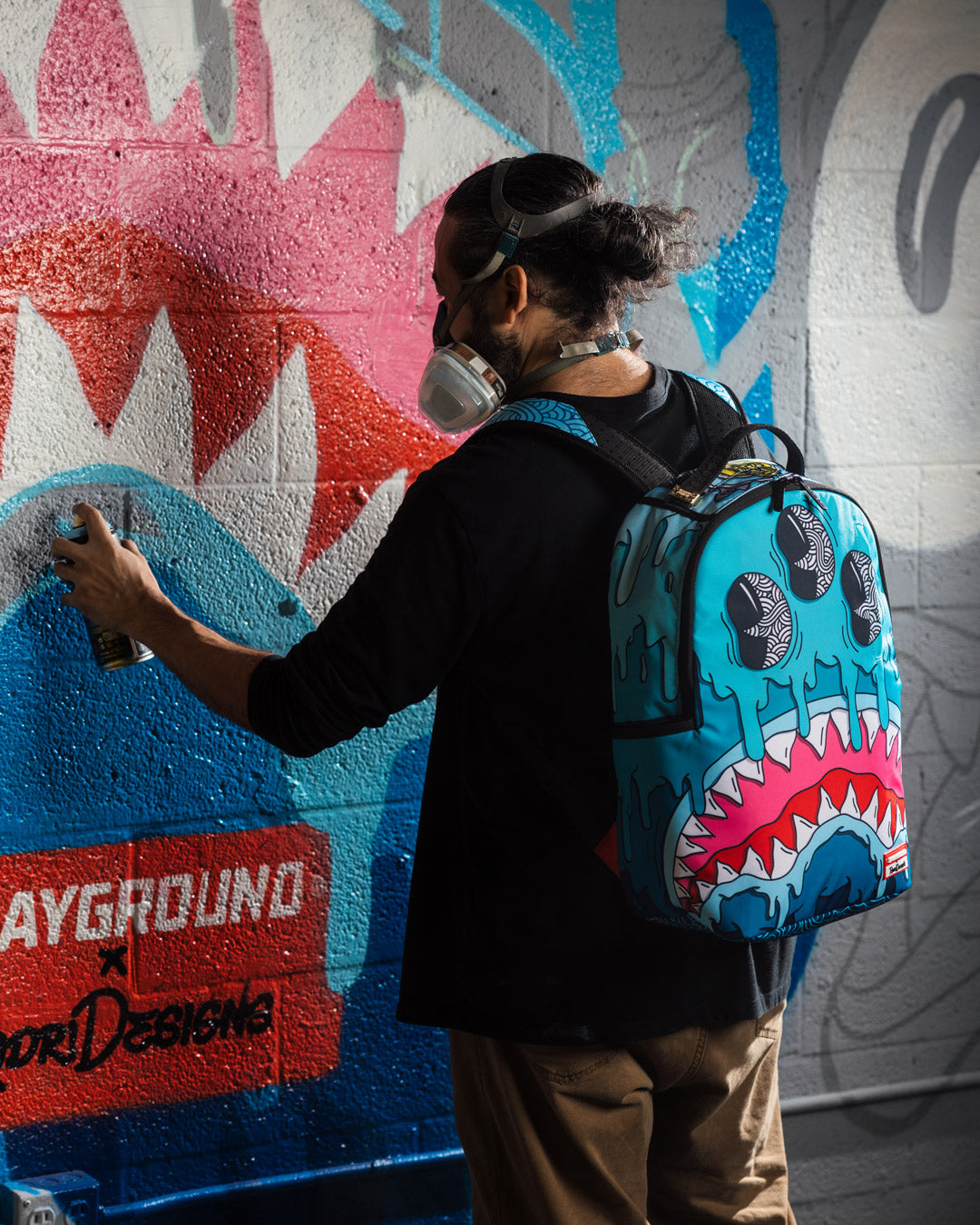 JORGE RODRIGUEZ THE ARTIST COLLAB DRIPS SHARKS BACKPACK