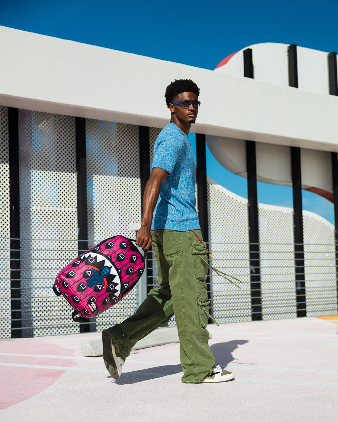 SQUID GAME COLLAB FRONT MAN & PINK GUARD SHARKS BACKPACK