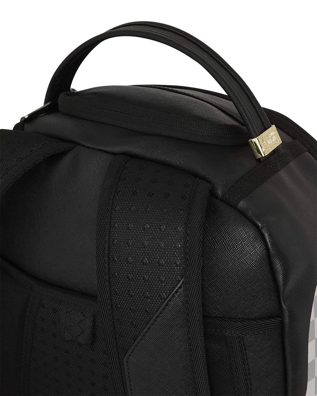 SHARK CENTRAL CREAM BLACK CHECK BACKPACK