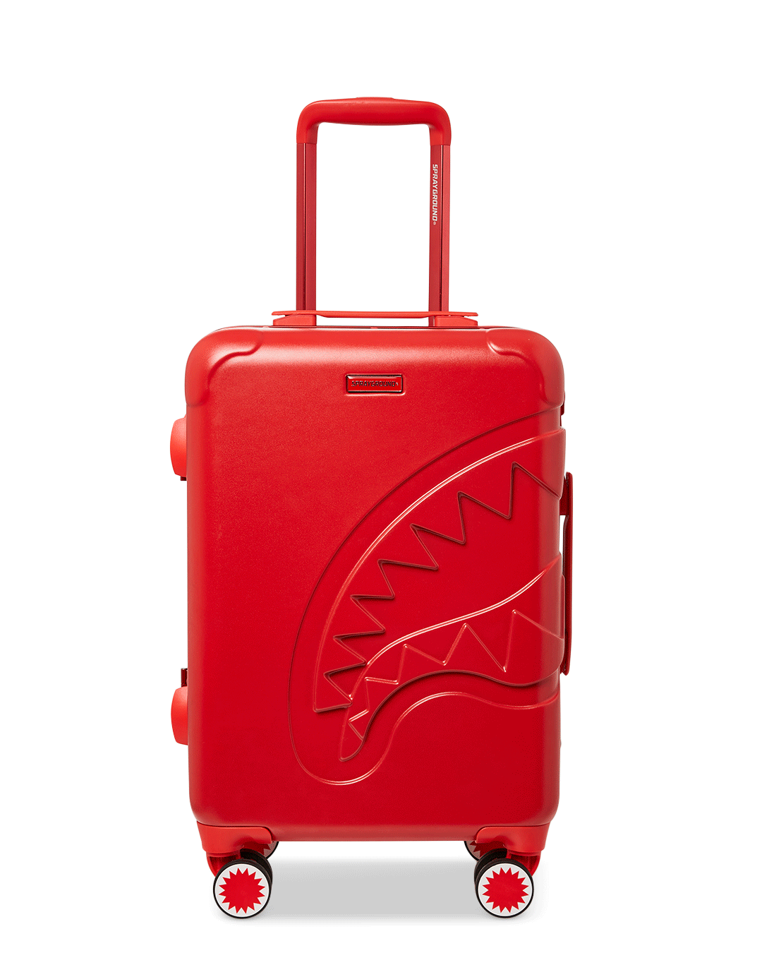 MOLDED SHARKITECTURE RED HARDSHELL CARRY-ON LUGGAGE