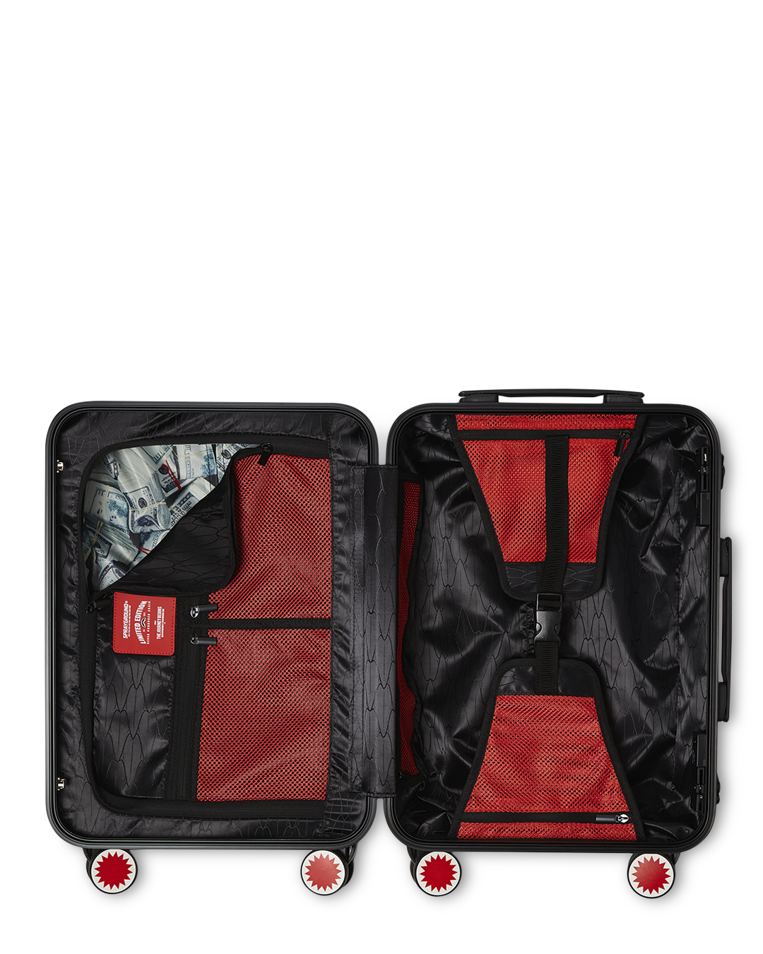 MOLDED SHARKITECTURE BLACK HARDSHELL CARRY-ON LUGGAGE