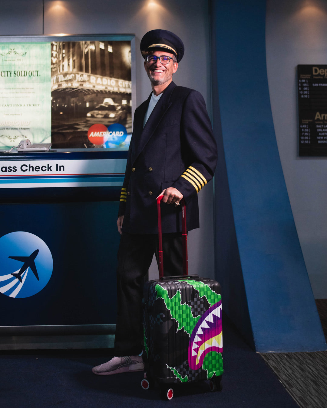 THE WILD ONE SHARKNAUTICS HARDSHELL CARRY-ON LUGGAGE