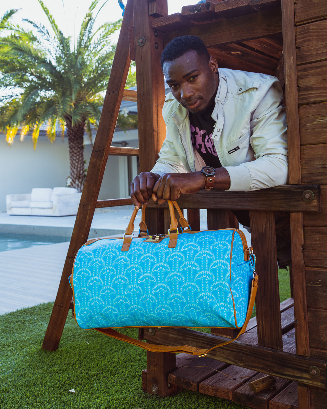 ILLUCHAINS TURQ DUFFLE