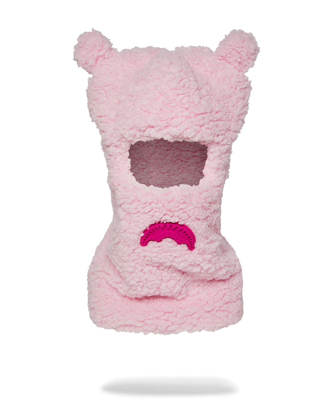 PINK FLEECE BEAR EARS SKI MASK