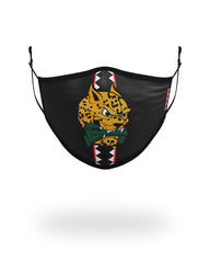 ADULT SPUCCI LEOPARD FORM FITTING FACE MASK