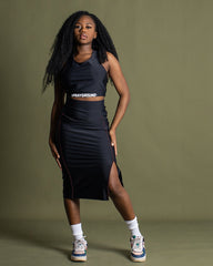 LONGUETTE SKIRT (BLACK)