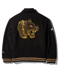 A.I.9 AFRICAN INTELLIGENCE GUILDED LEOPARD - SANDFLOWER COLLAB VARSITY JACKET