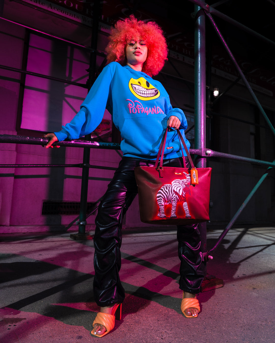 ZEBRA ELEPHANT RON ENGLISH COLLAB TOTE