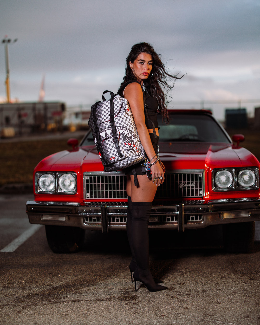 SCRIBBLE DRIBBLE CHECK HILLS BACKPACK