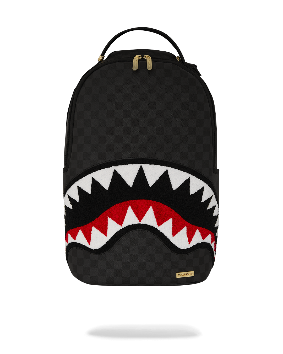 LIGHTS OUT SHARKS IN PARIS CHENILLE SHARK BACKPACK