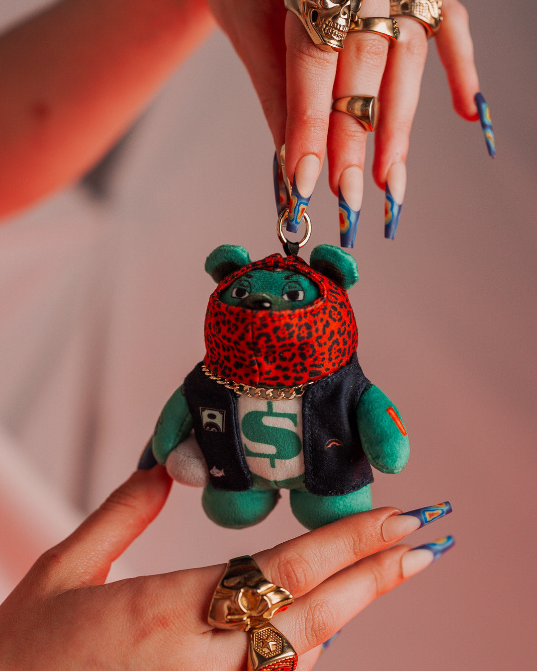 SKI MASK BEAR KEYCHAIN