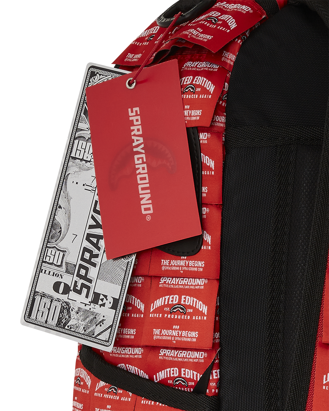 MADE OF WOVEN LABELS SHARK BACKPACK